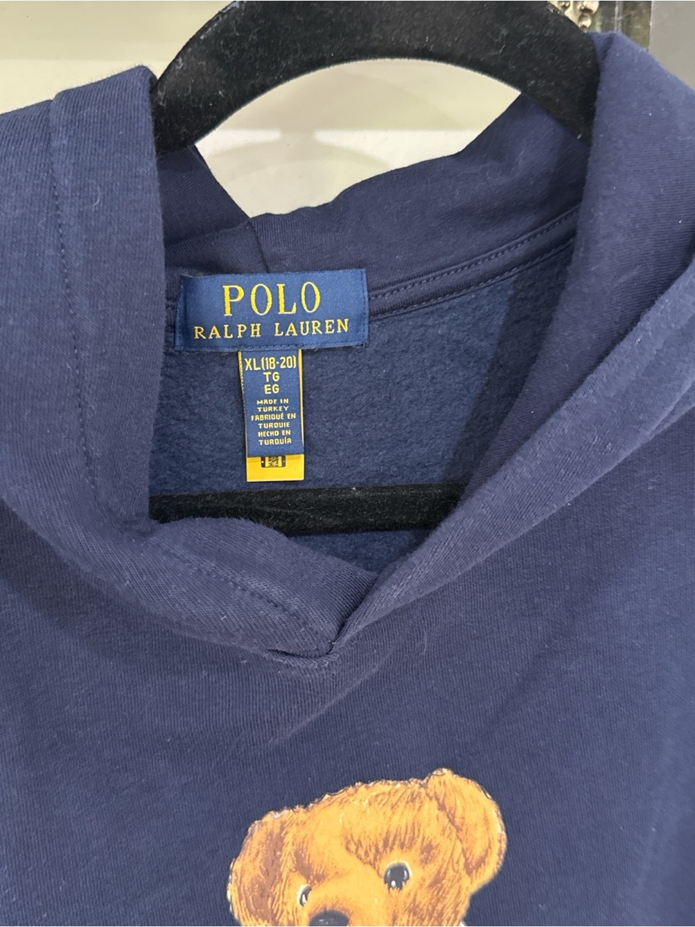 Polo by Ralph Lauren Navy Bear Graphic Hoodie - Women's